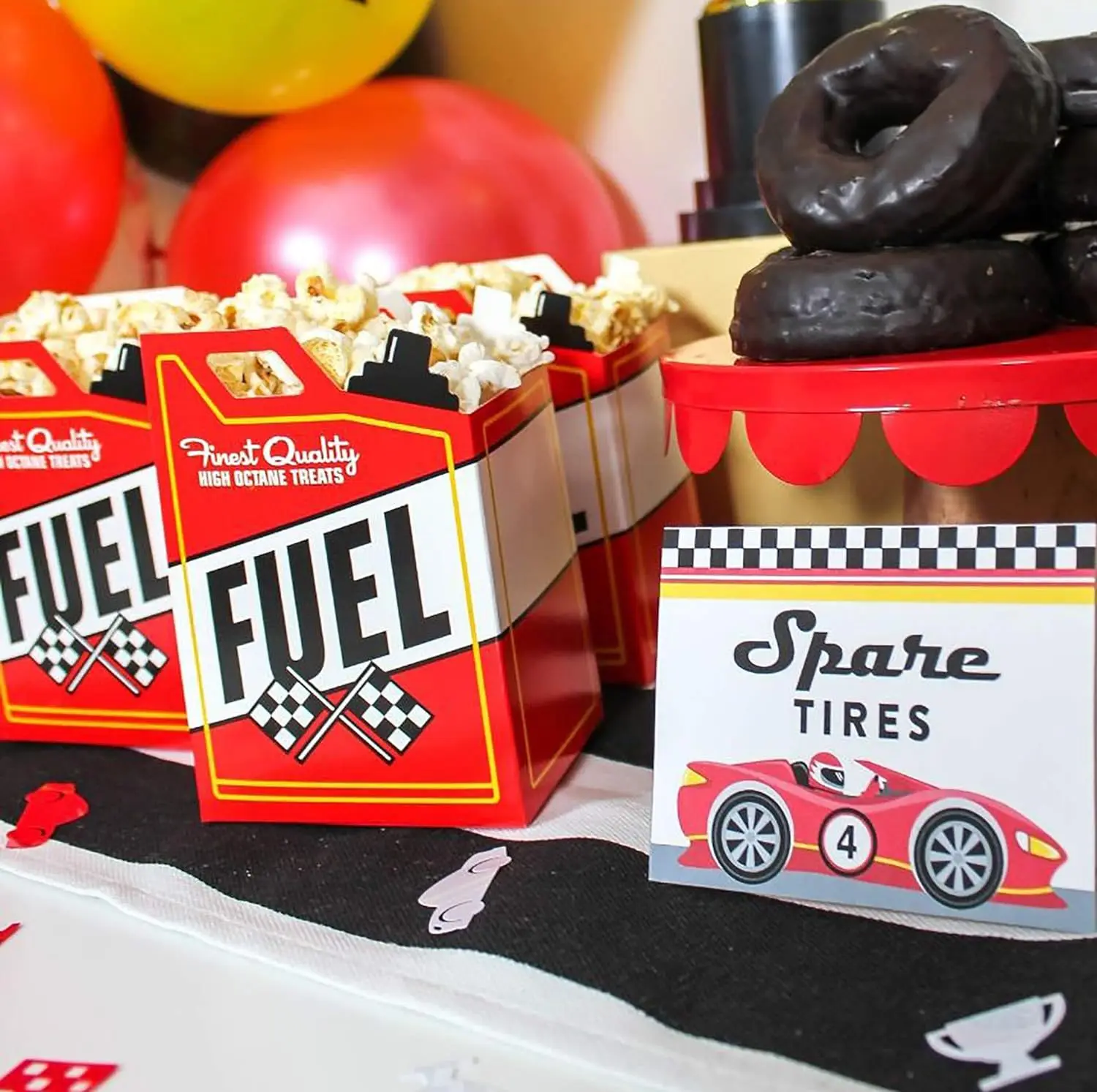 12/24/36 Stück Rennwagen-Kraftstoff kann Popcornboxen behandeln Monster Truck-Thema Partyzubehör Kinder Motocross Racing Geburtstagsdekorationen – Detail 3
