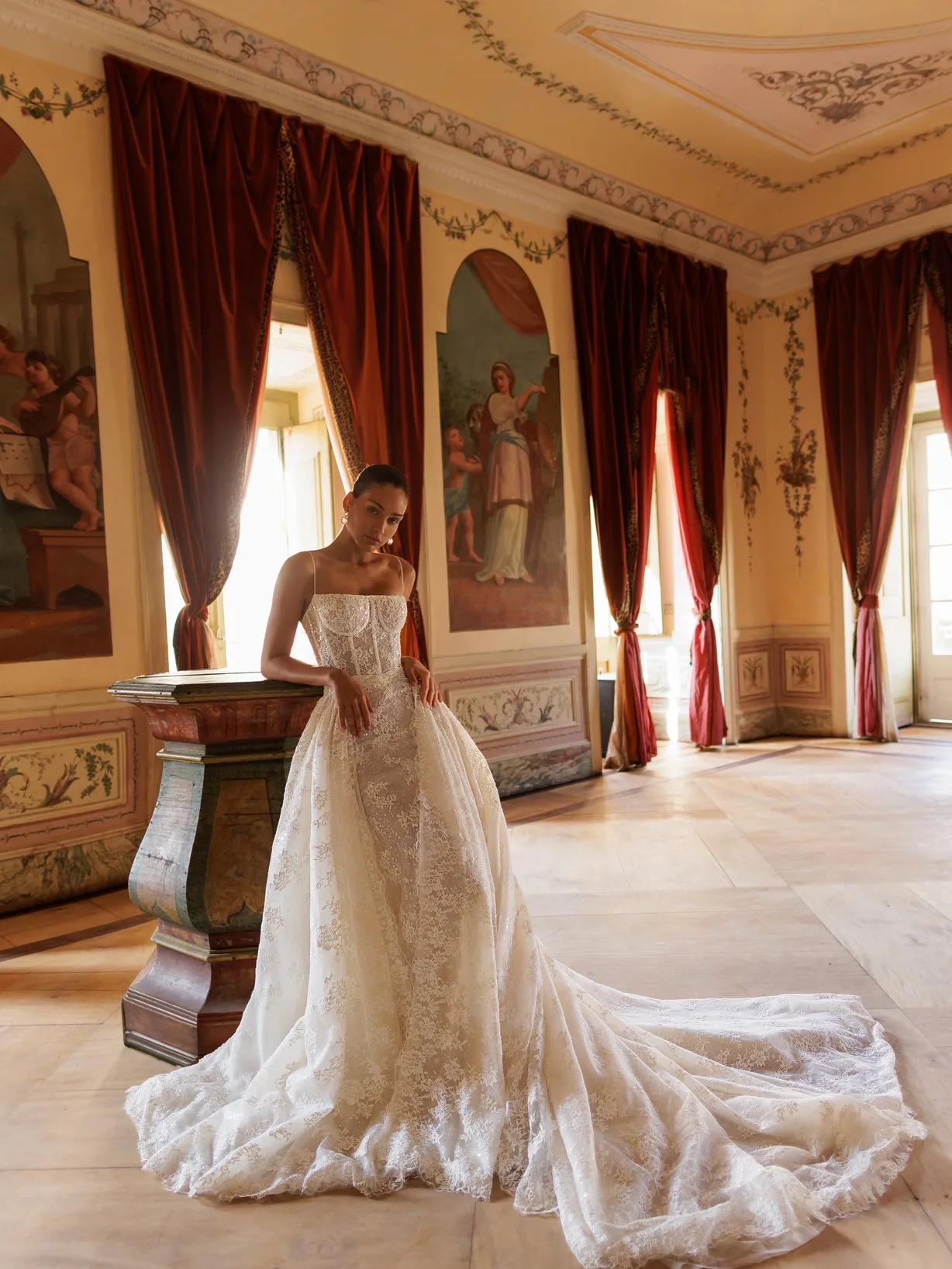 

Роскошные свадебные платья Vestido De Novia Desmontable, кружевное платье Sirena, пышный корсет Vestidos Alta Costura Noivas Trouwjurk