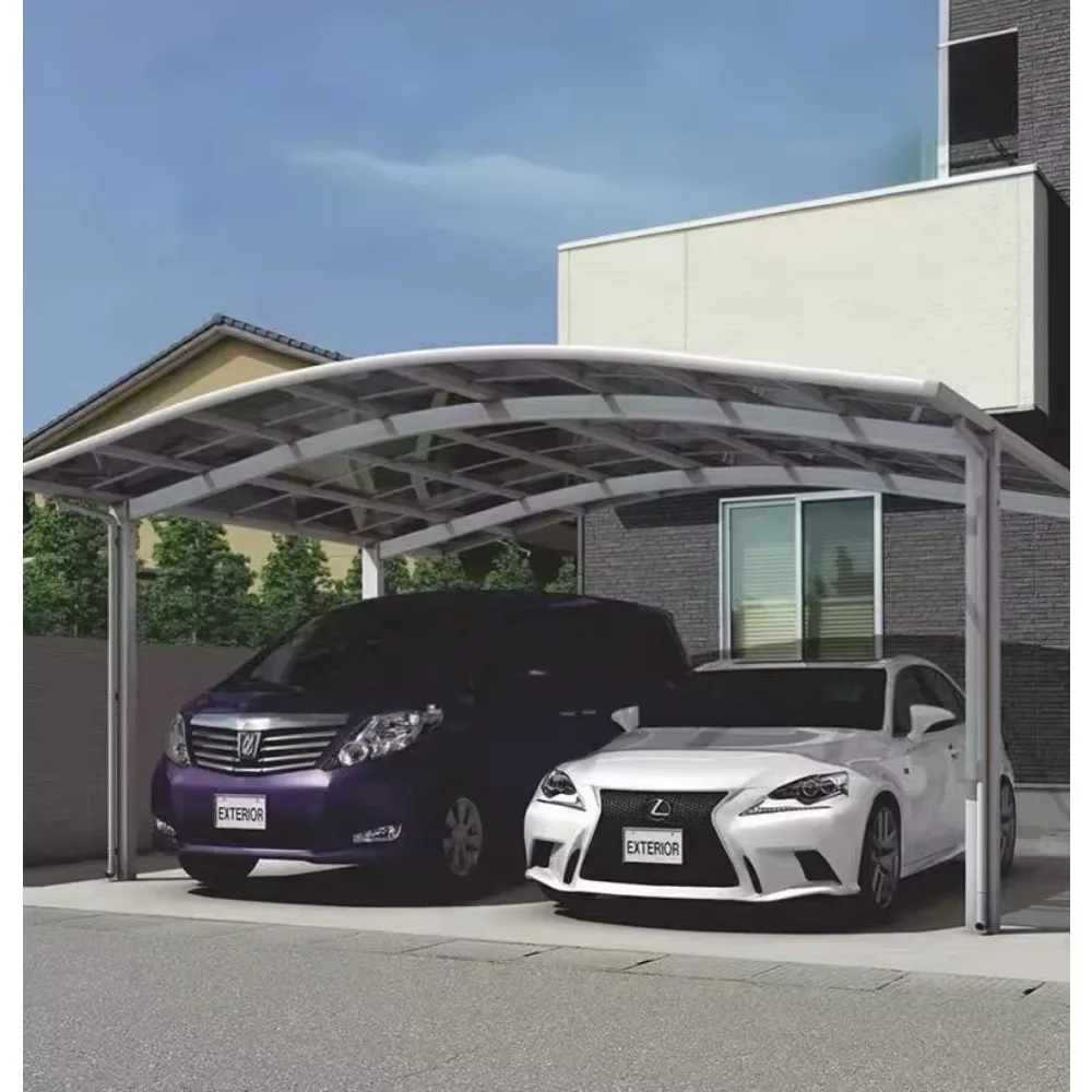 High Quality Double Car Shelter, Heavy Duty Outdoor Carport Canopy Tent, Weather‑Resistant Vehicle Parking Garage Cover