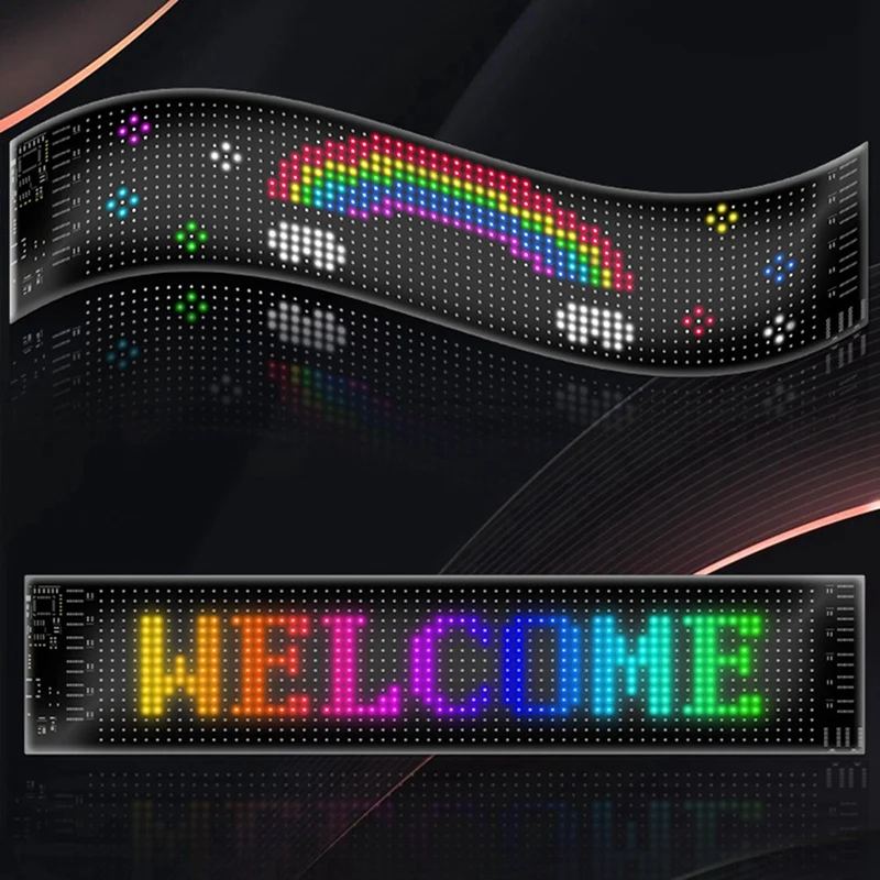 Programmable Led Sign Scrolling Message Led Shop Signs Flexible Digital Display Board DIY App Control Led Matrix Panel