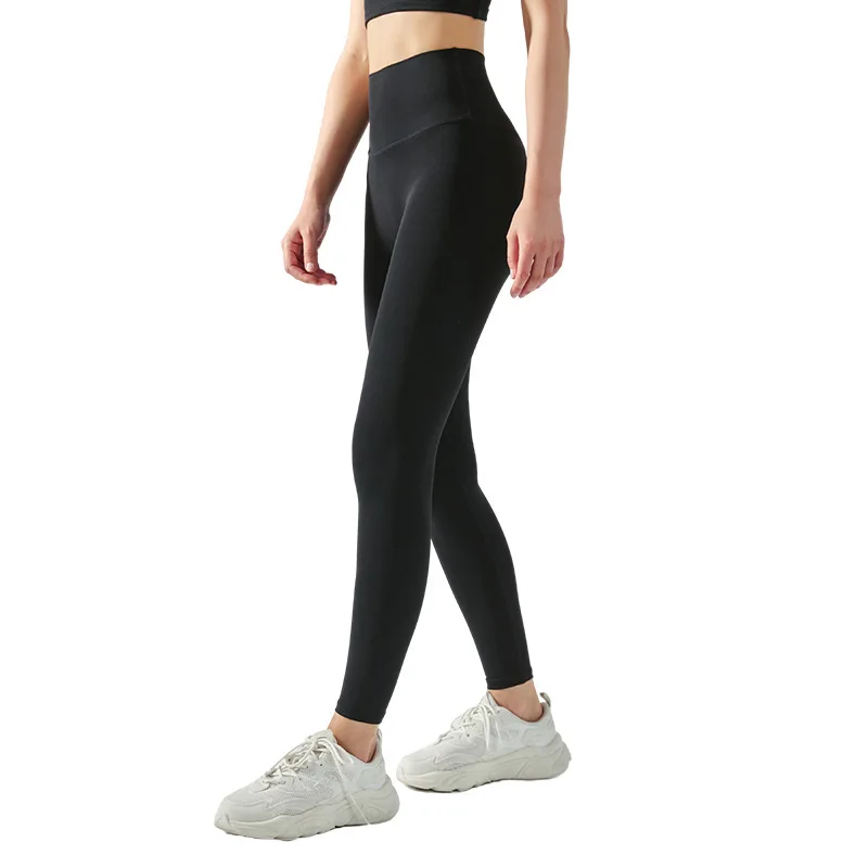 Good Quality Women High Waist Soft Compression Stretchy Comfort Scrunch Butt Seamless Ribbed Gym Leggings Running Yoga Leggings