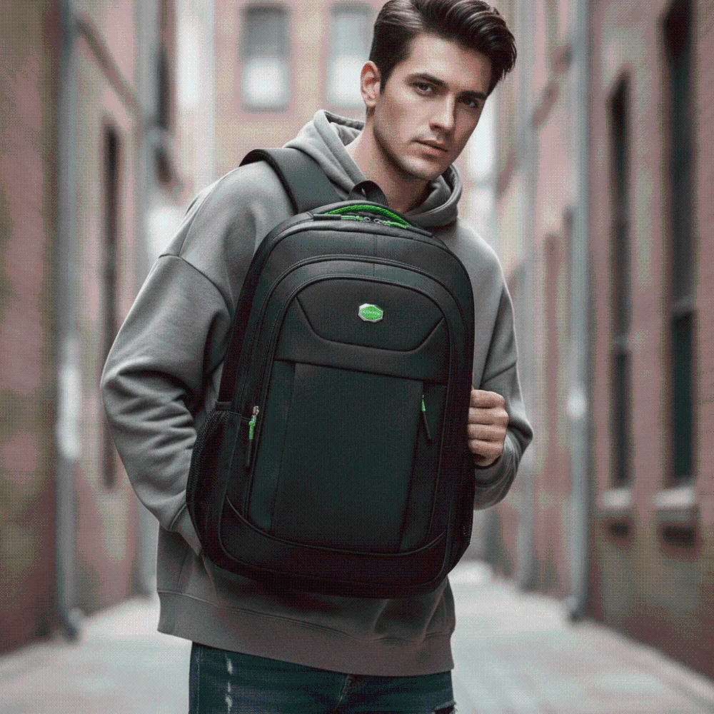 Nylon Students Daypack Anti-splash Water Scratch Prevention Large Capacity School Bag Fixed Webbing Contrast Color