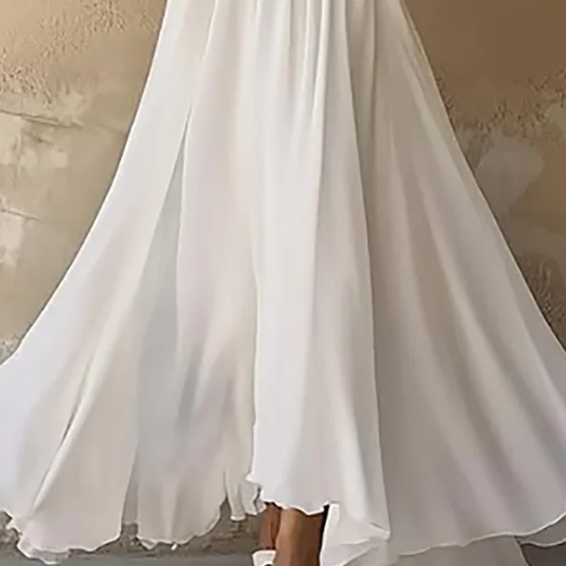 흰색 섹시한 깊은 V 긴 소매 파티 드레스 빈티지 여성 캐주얼 a 라인 롱 드레스 드레스 Vestidos 보헤미안 드레스 여성 의류