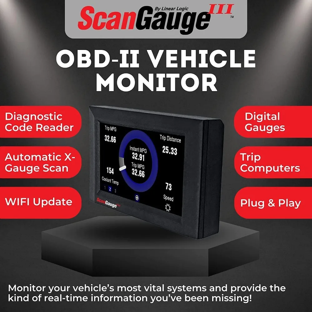3 All New Touch Screen OBD2 Code Reader, Digital Gauges & Trip Computer with WiFi Updates SG3