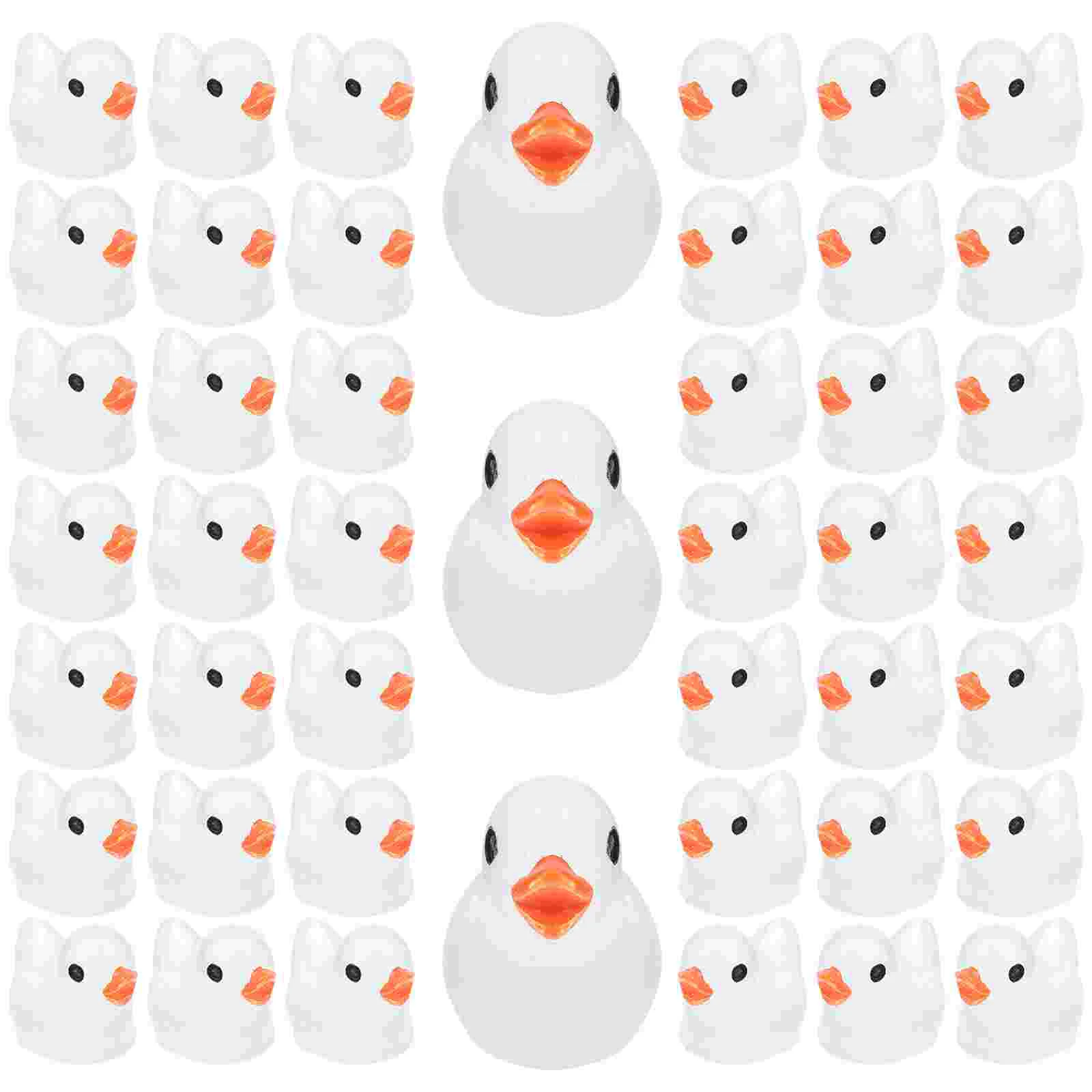 100 Stück Auto leuchtende Ente Ornament Mini Spielzeug Enten verstecken Harz Miniatur Cartoon Figuren