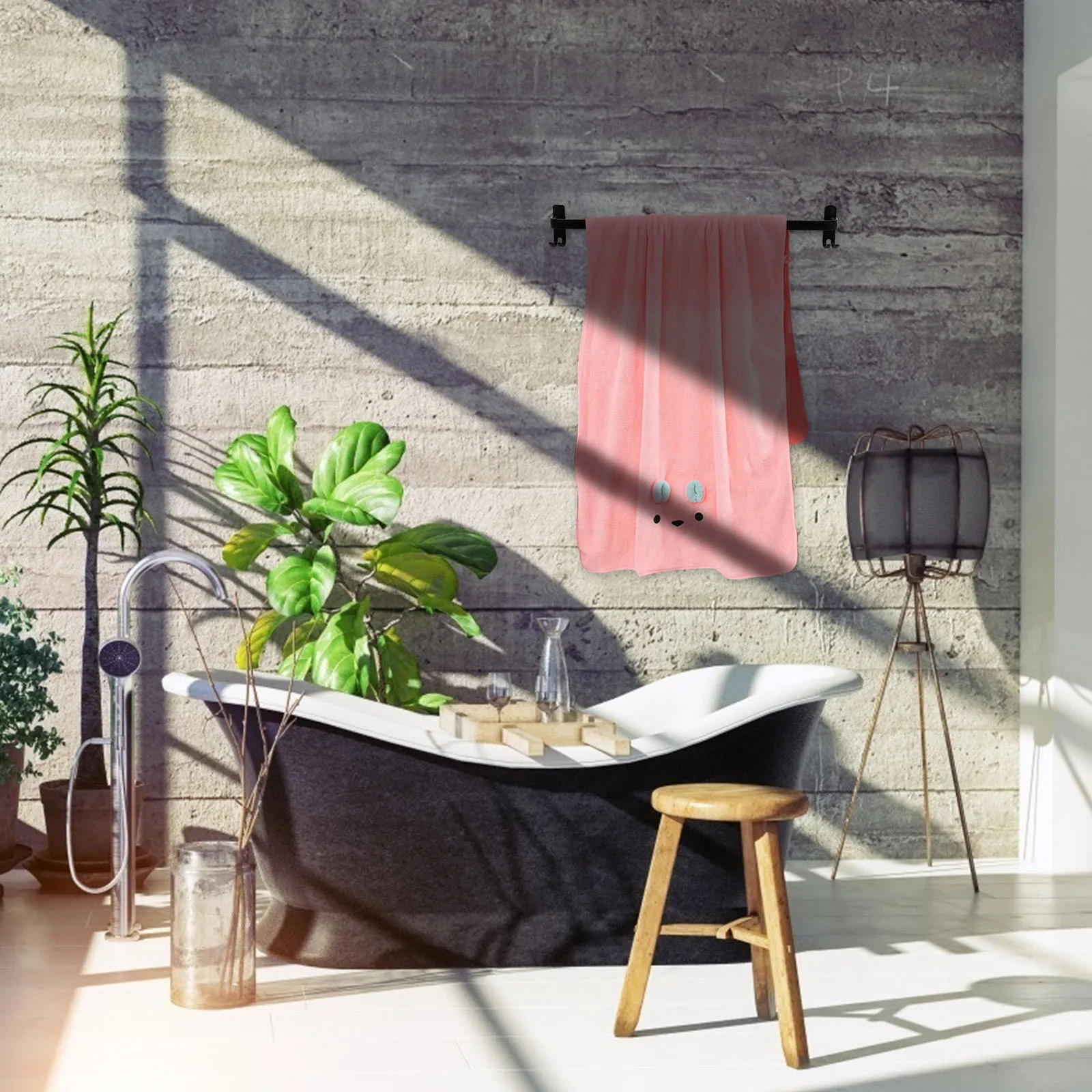 

1Pcs Absorbent Bath Towel Large Cartoon Animal Pattern Soft Breathable Shower Towel Home Beach Spa Gym Travel Use