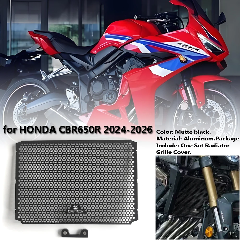 

Motorcycle Radiator Core Guards Grille Cover Protection Fit for Honda CBR650R 2024-2026 Honeycomb water tank mesh