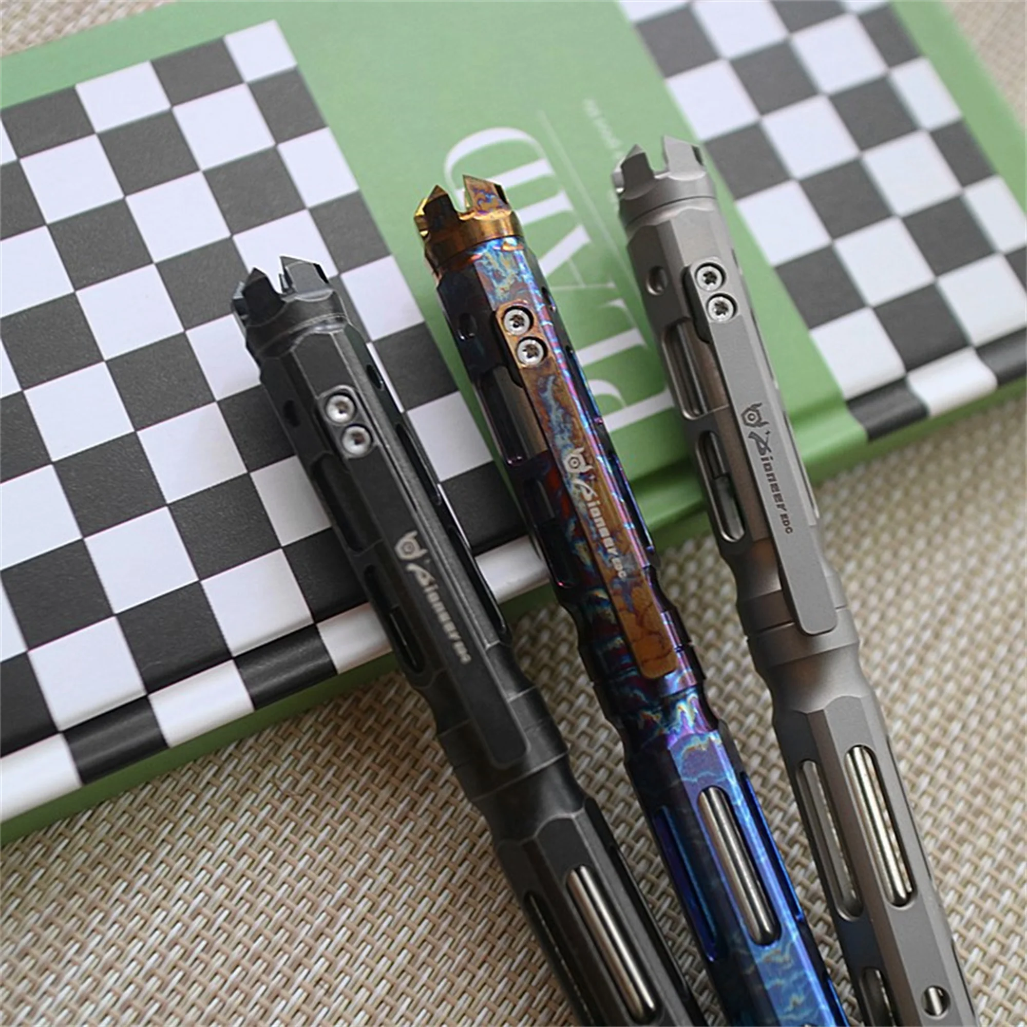 Titanium Tactical Pen Decompression Skeleton Signature Pen EDC Office Stationery