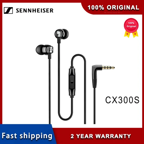 Sennheiser CX300S auriculares con cable de graves puros auriculares estéreo auriculares deportivos auriculares con reducción de ruido para iPhone/Samsung/XiaoMi