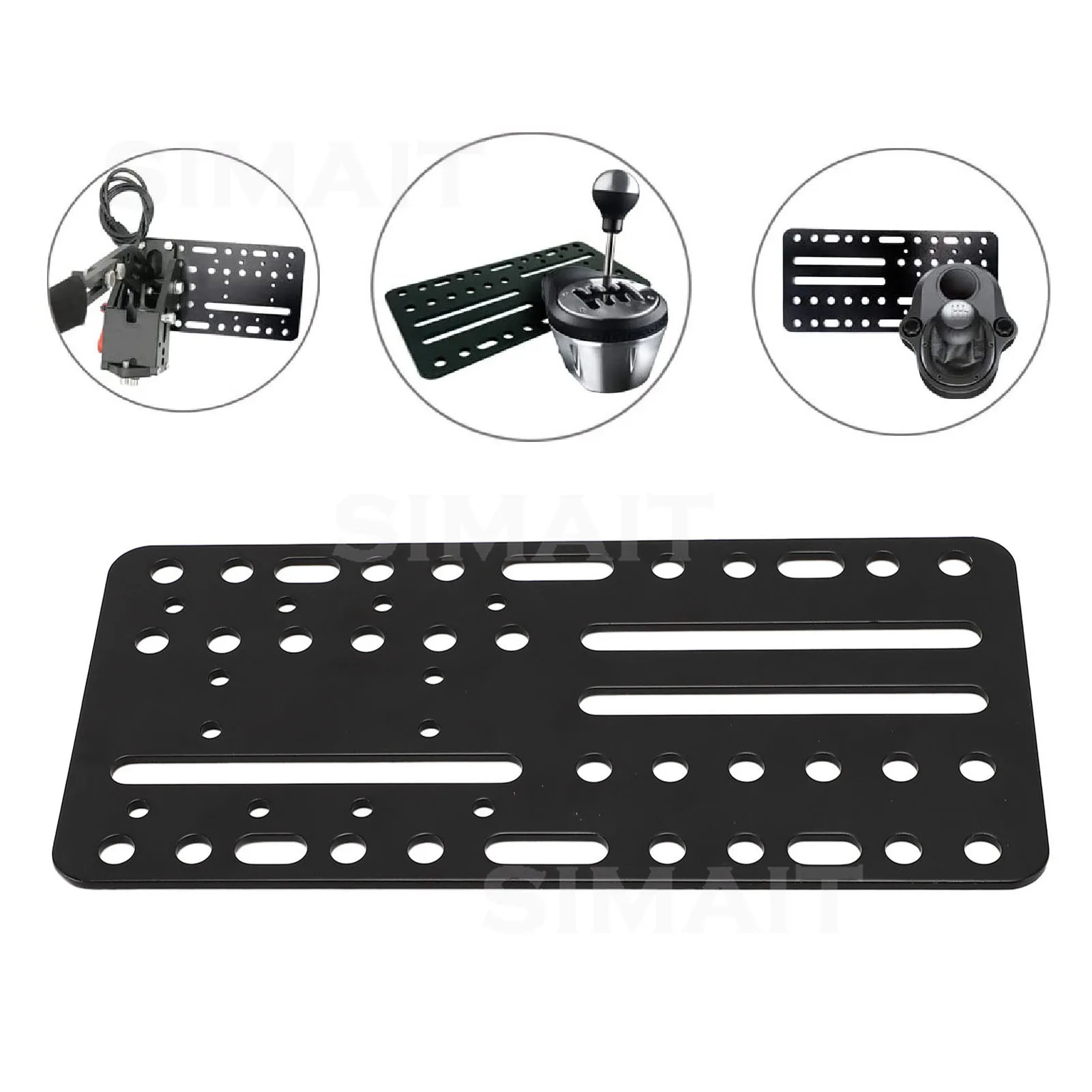 USB Handbrake Desk Mount Bracket Plate  Multiple Hole Adapter Plate for SIM Racing Shifter PC USB Handbrake Mount Plate