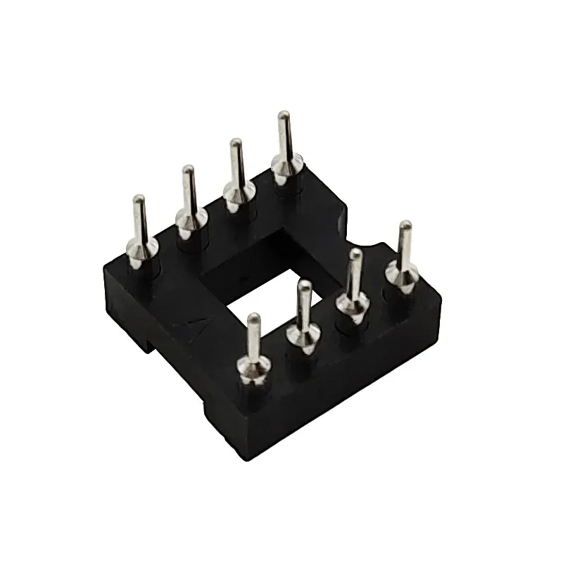 for DIP IC Socket 8‑Pin Gold‑Plated Round Hole Chip Base For MCU Op‑Amp 50pcs