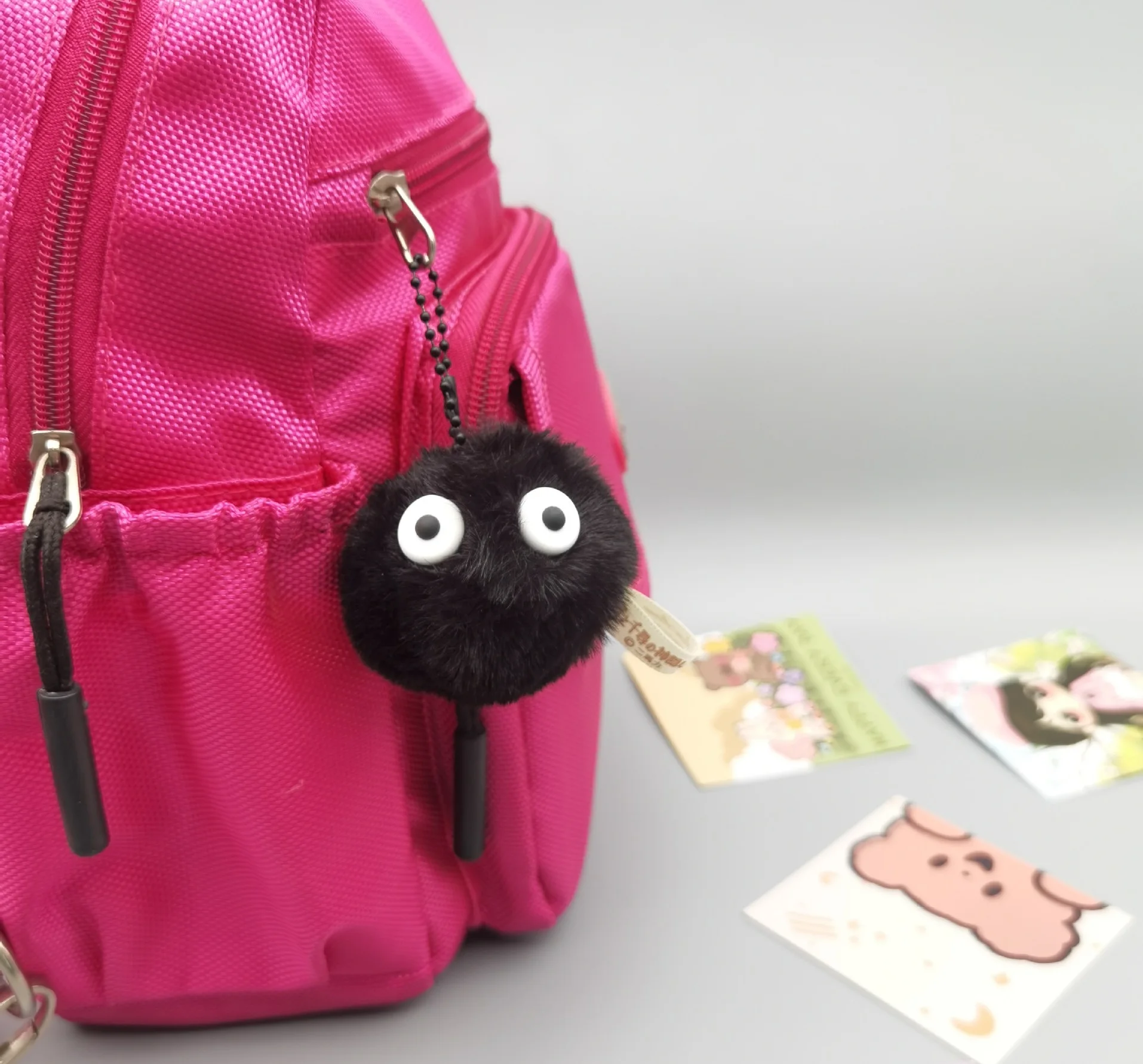 Small Briquette Pendant Accessory Keyrings fit Bag Charms Purse Accessory for Miyazaki Hayao Comic Fans image 2