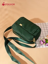 Fouvor Waterproof Nylon Small Square Bag Women New Fashion Simple Canvas Casual Ladies Oxford Shoulder Bag Messenger Bag 6013-06