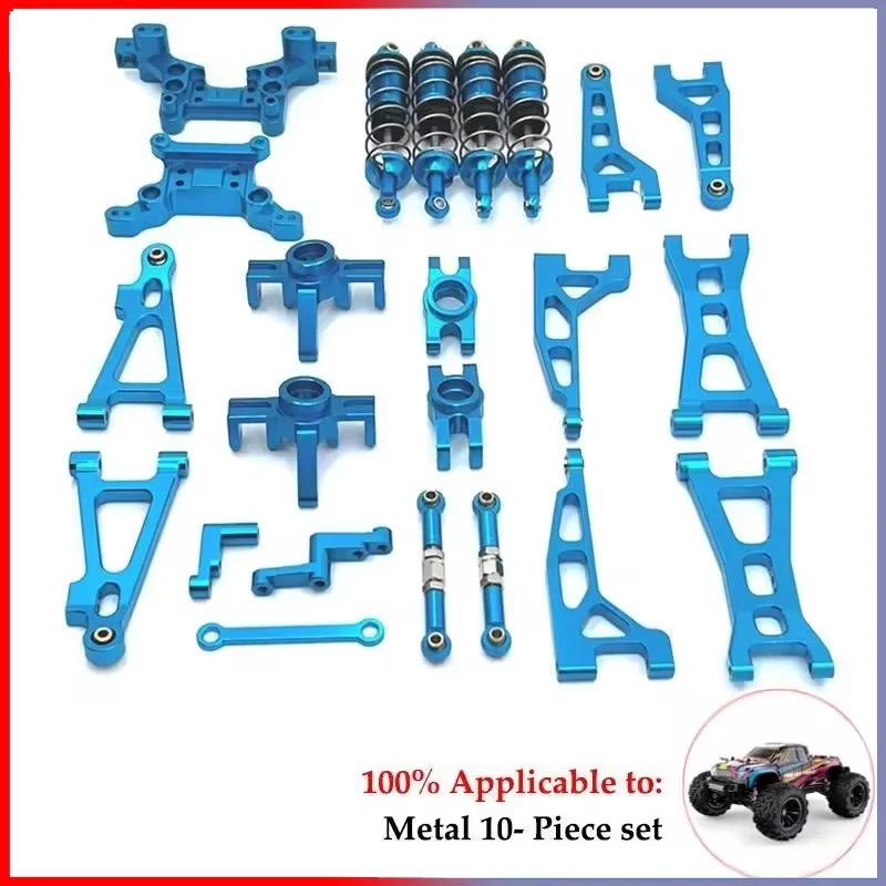 Mjx Hyper Go 16207 16208 16209 16210 Metal Front and Rear Suspension Arm Steering Cup Link Rod Set 1/16 RC Car Upgrade Parts