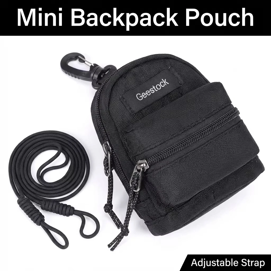 Mini Backpack Keychain Bag Women Fashion Crossbody Charm Purse Small Zipper Coin Pouch Portable Shoulder Bag for Keys Cards Earb