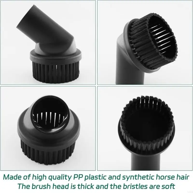 N58D 4PCS Lông trái Bóng tròn Bàn chải mềm Bàn chải mềm Nội thất Đồ nội thất Công cụ làm sạch Kết cấu nhựa thích hợp cho gia