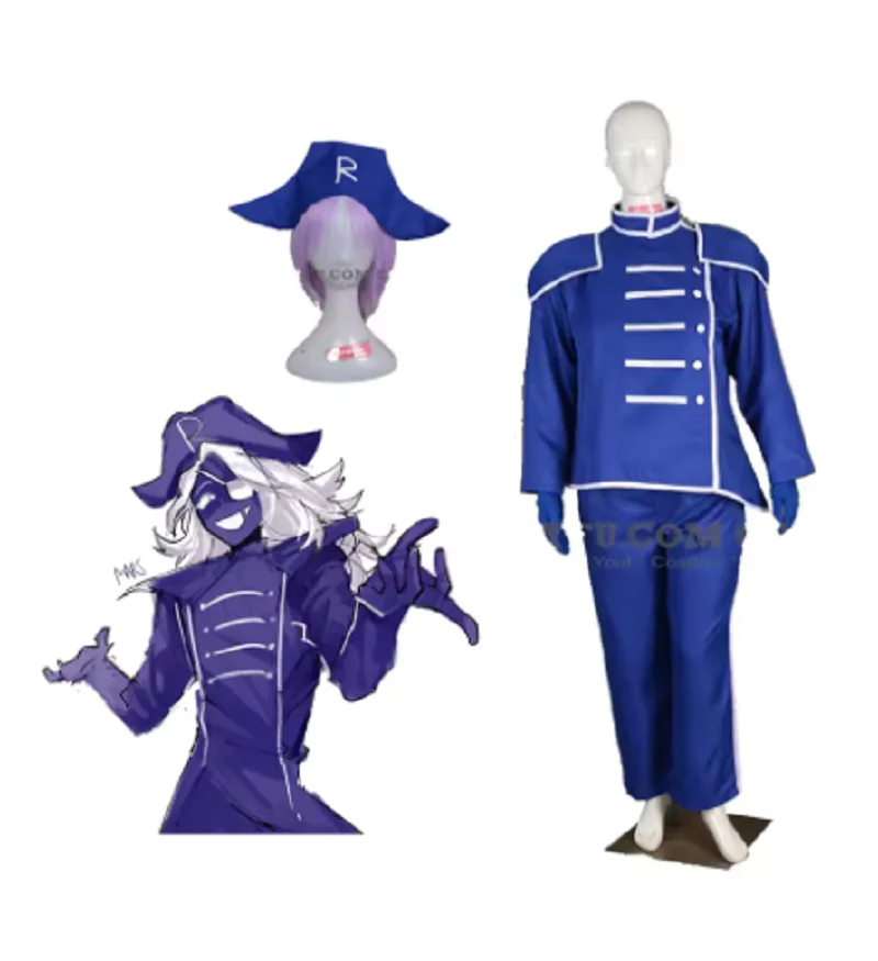 

Game Deltarune Roulxs Kaard Cosplay Costume Roulxs Kaard Top Pants Full Set Adult Men Halloween Carnival Outfit