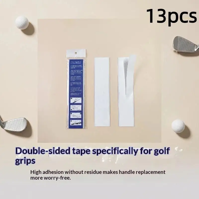Professional Double Sided Golf Grip Tape 13Pcs Waterproof Adhesive Strips for Golf Club Replacement & Repair