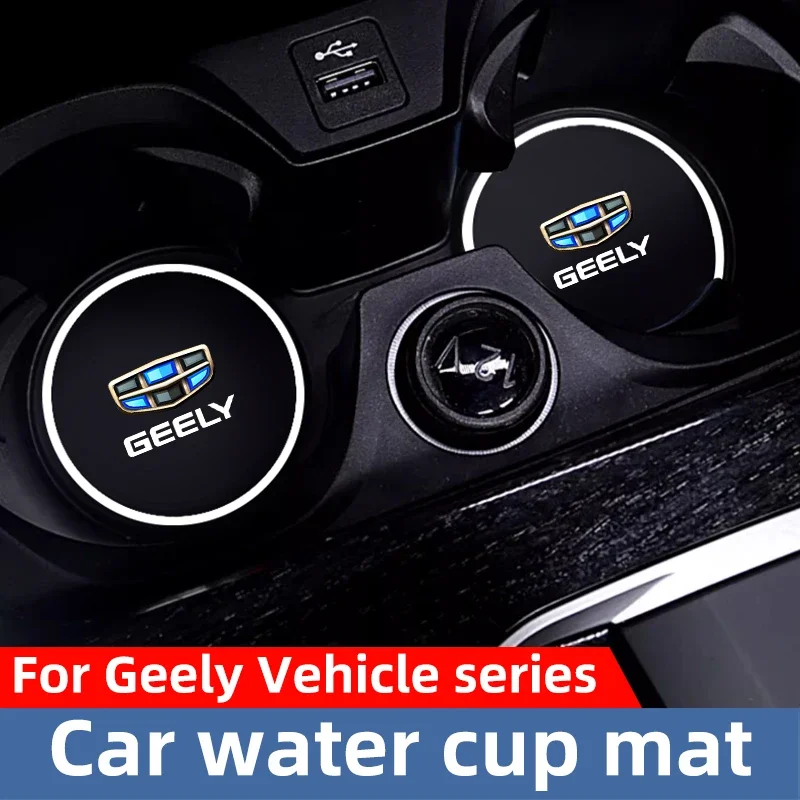 For Geely Atlas Coolray Emgrand EC7-8 EX7 CK2-3 GL Gs panda Car Mounted Water Cup Cushion Interior Anti Slip Silicone Pad