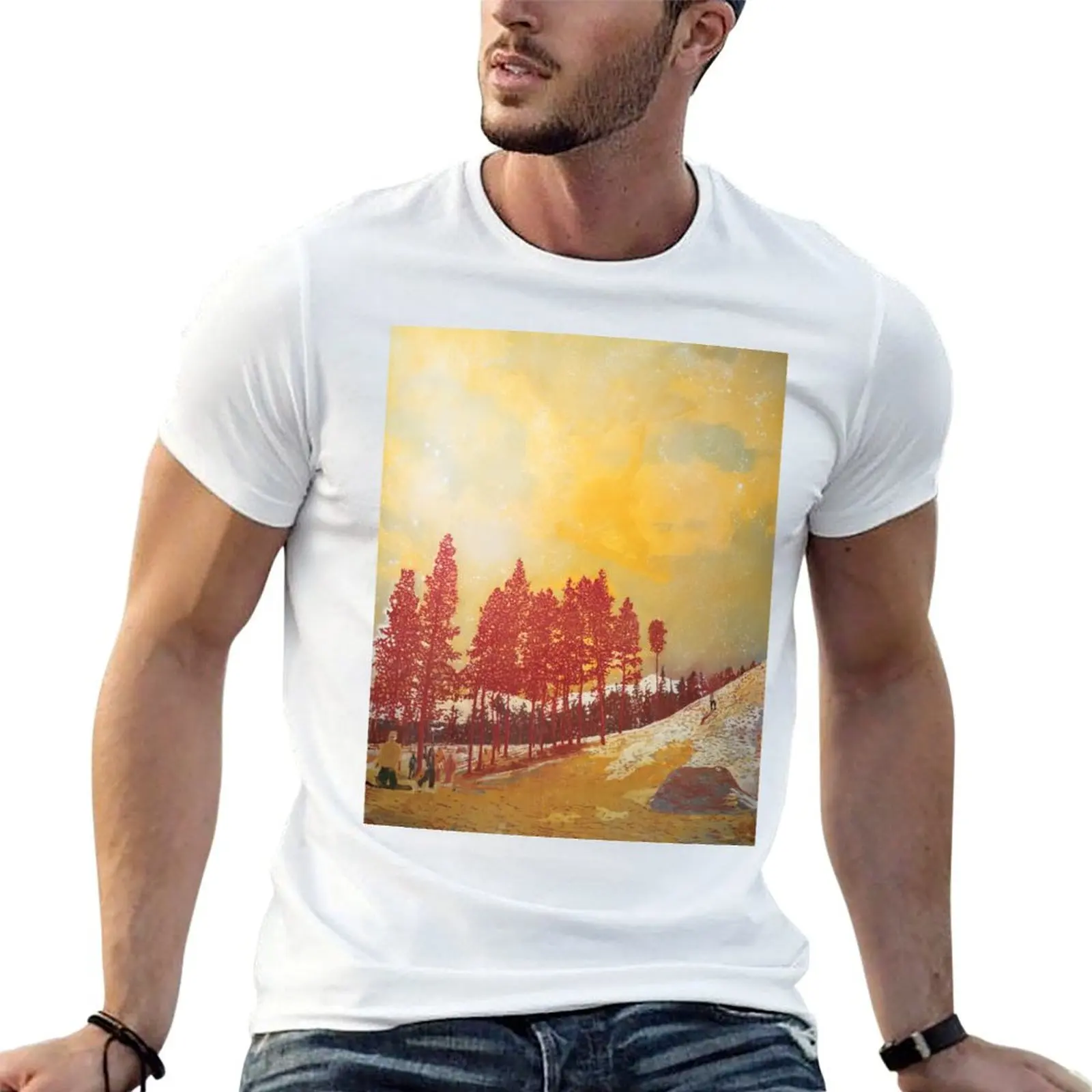 

Peter Doig T-Shirt cotton tshirt 100% t shirts for man graphic funny cotton t shirt man T-shirt