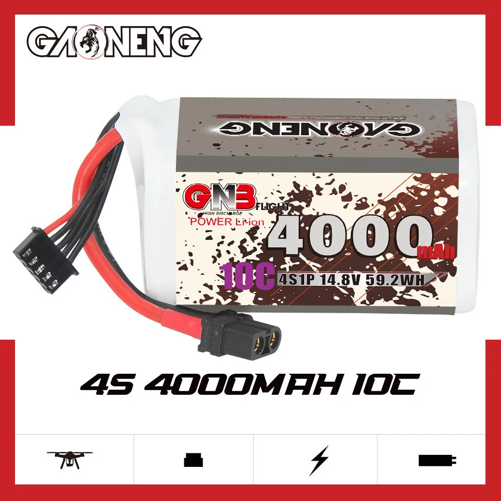 GNB 4S 14.8V 4000mAh 10C 20C Lipo Battery With XT60 Plug 21700 For Remote Drone FPV Quadcopter Helicopte Airplane Parts