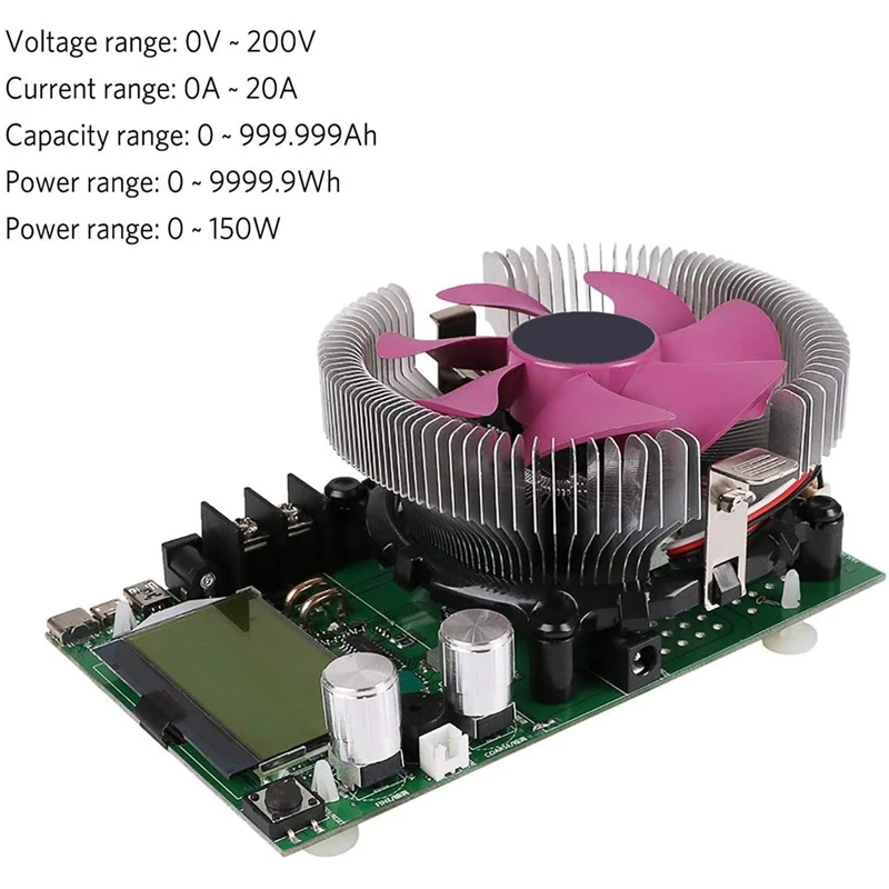 Testeur de capacité de batterie à courant constant réglable, testeur de charge électronique, résistance 20A, 150W