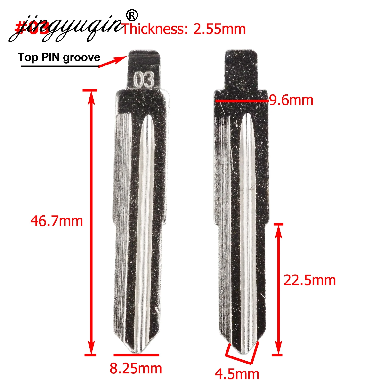 jingyuqin #117 #116 #25 #03 Key Blade For Honda Accord Fit Odyssey CRIDER(2014 G/A) Flip Folding KD VVDI JMD Car Key Blank