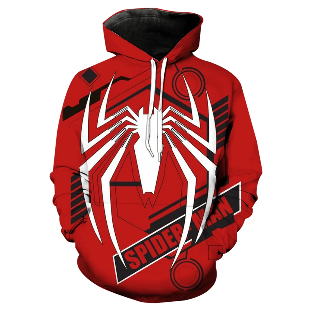 Spring and Autumn Men's Super Dalian Hoodie Spider Man Venom 3D Printed Boys' and Children's Sportswear Harajuku Casual