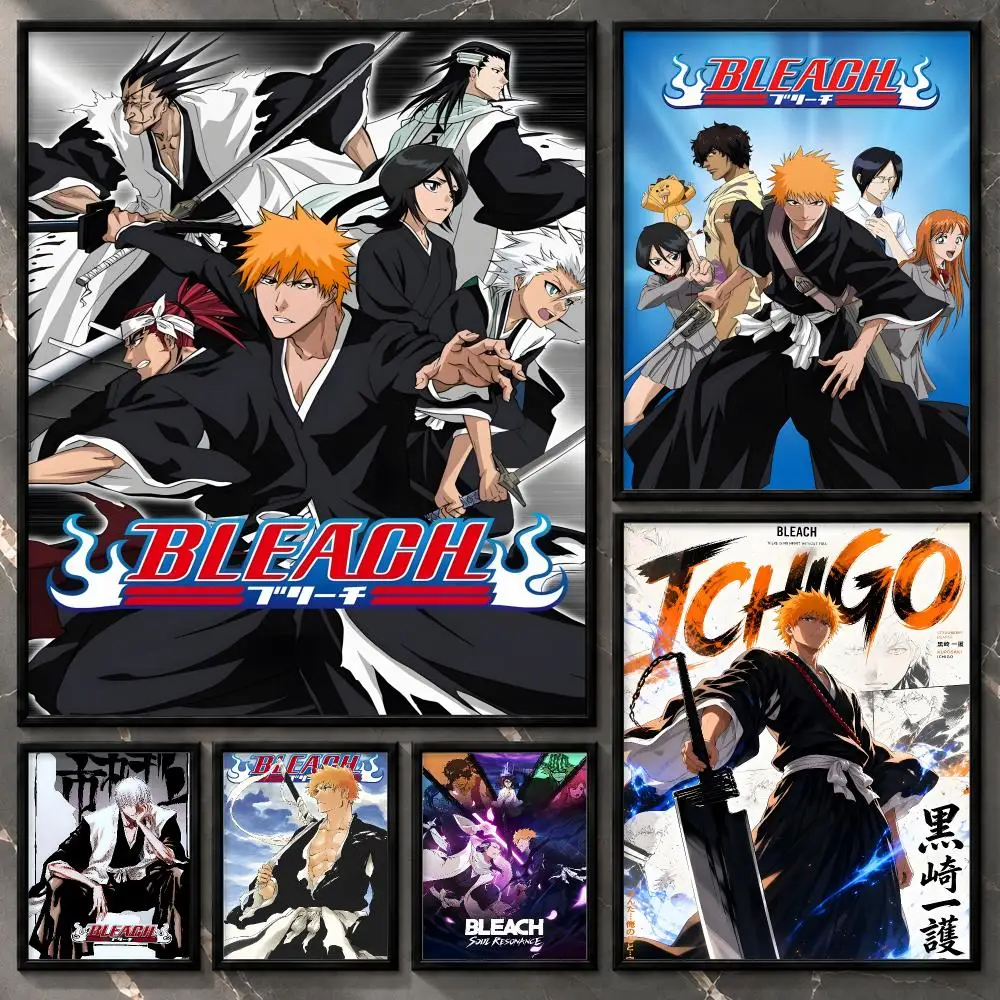 Bleach Soul Reaper Sword Battles Shonen Action Anime Legacy Poster Aesthetic Unframed Wall Prints for Bedroom & Living Room