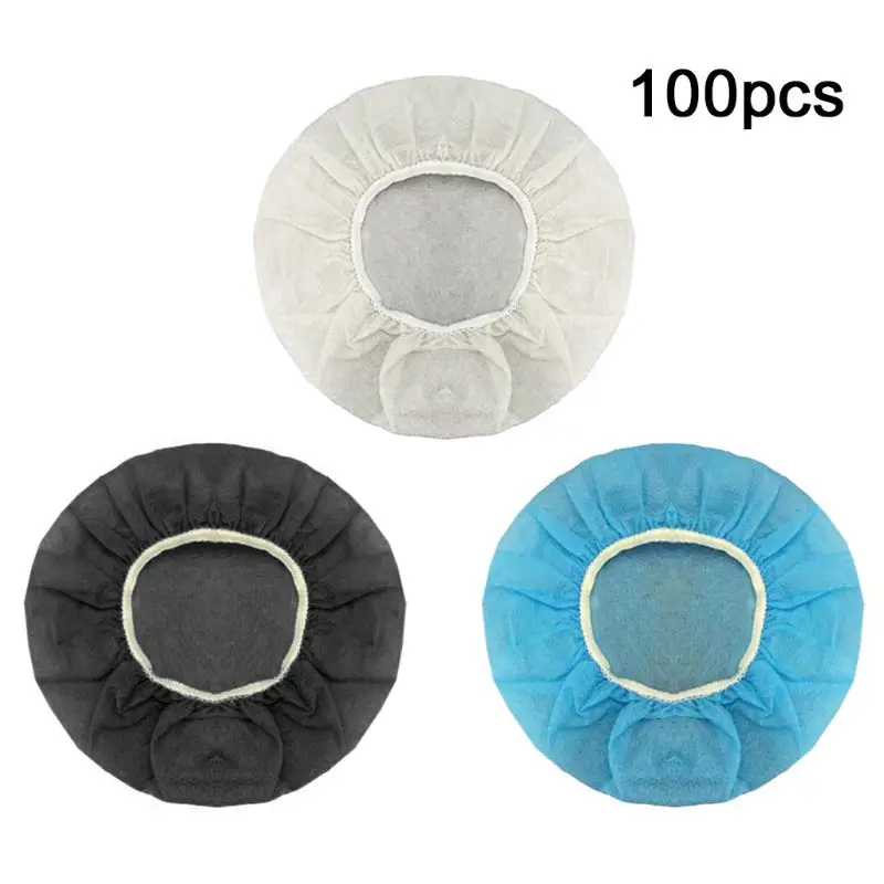 CPDD 100 Pcs Disposable Headphone Cover Non Woven Hygienic Dustproof Sweatproof Ear Pad Netbar Internet Cafe On-Ear Headsets