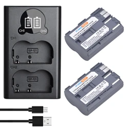 2650mAh BP-511 BP511 BP-511A Camera Battery + LED Charger for Canon EOS 40D 300D 5D 20D 30D 50D 10D D60 G6 PowerShot G1 G2 G3 G5