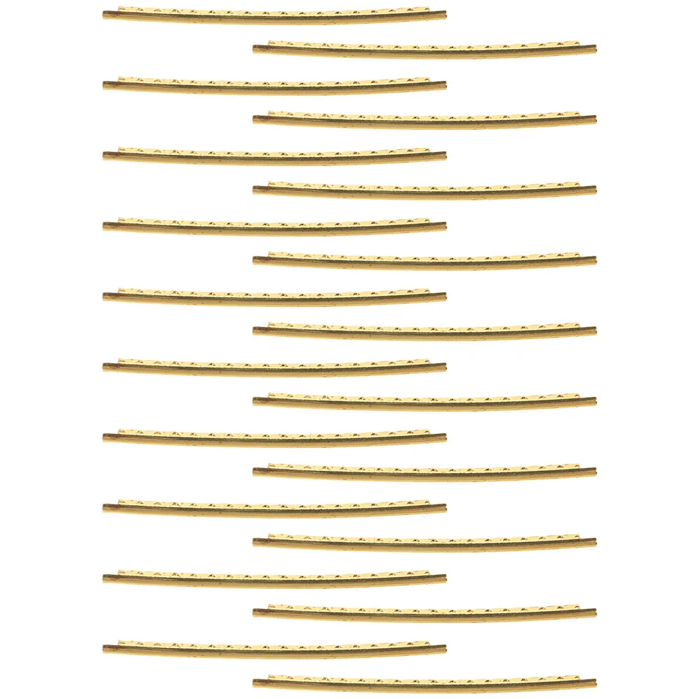 

20Pcs Guitar Fret Wires Brass Sturdy Replacement Fingerboard Wire for Folk Electric Guitar Supplies Fret Wires