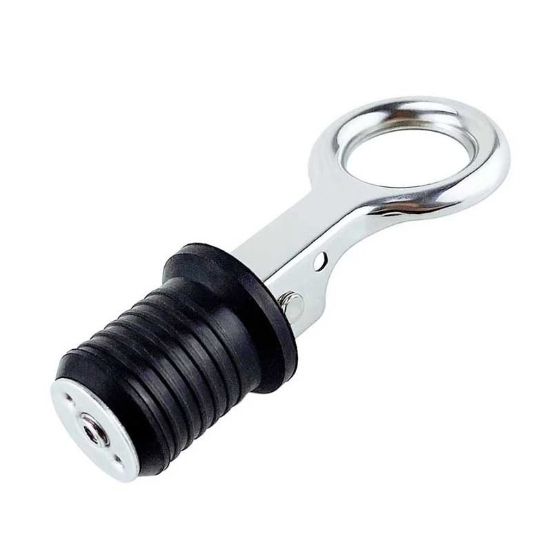 Tapón de Drenaje Marino de 25 mm, Ajustable, de Acero Inoxidable con Cierre a Presión, Tapones de Drenaje de Goma para Lanchas Rápidas, Kayaks, Embarcaciones a Motor, Accesorios de Hardware