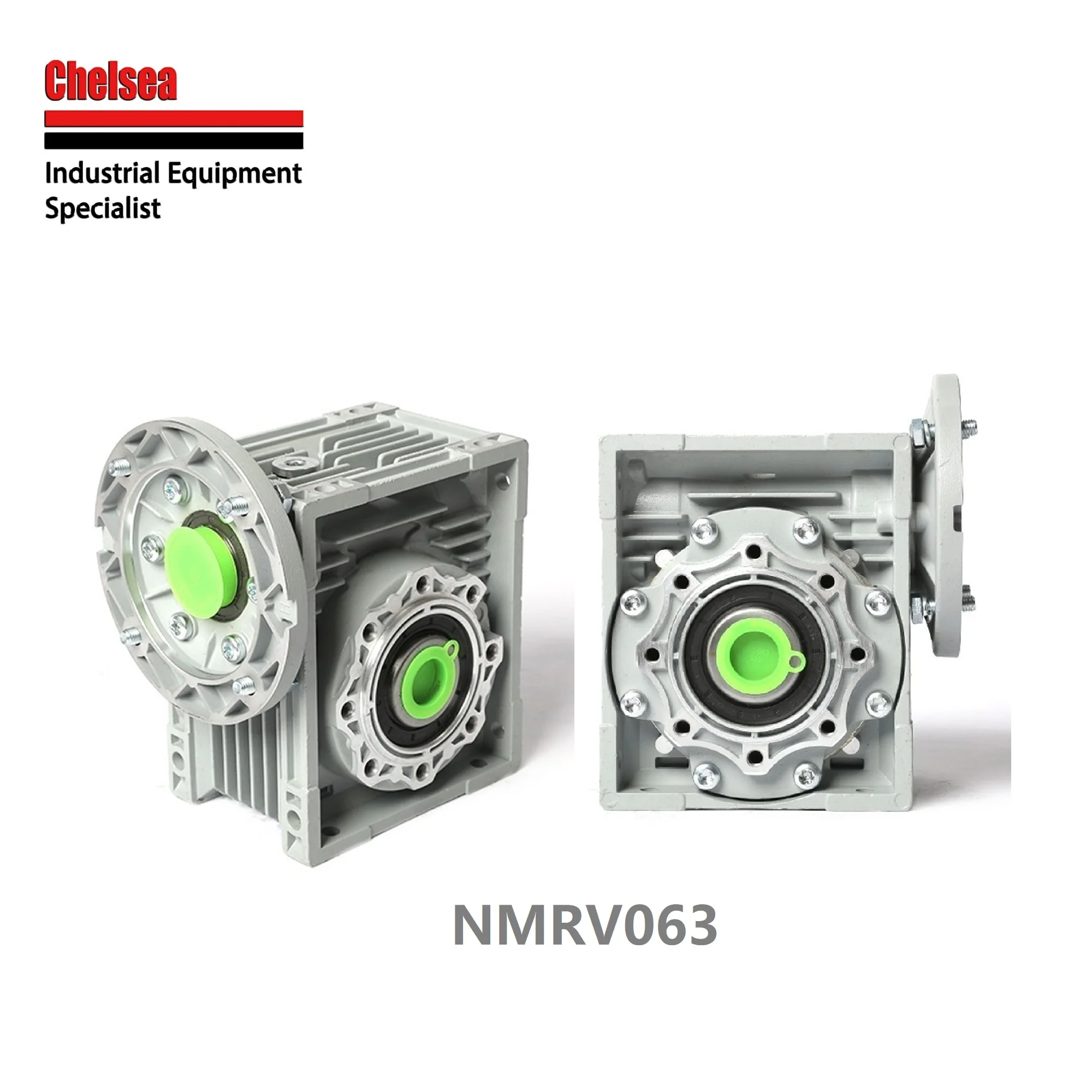 Chelsea Worm Gearbox NMRV063 Input 14/19/24mm Output 25mm Ratio 5:1-100:1 Motor 0.18kW--2.2Kw Worm Gear #94 Copper+Mineral Oil