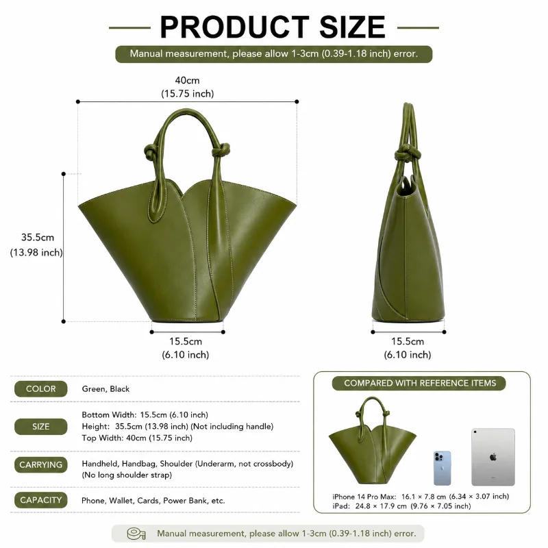 Women Bucket Tote Bag Artistic Minimalist Top Handle Underarm Shoulder Handbag 2026 Spring