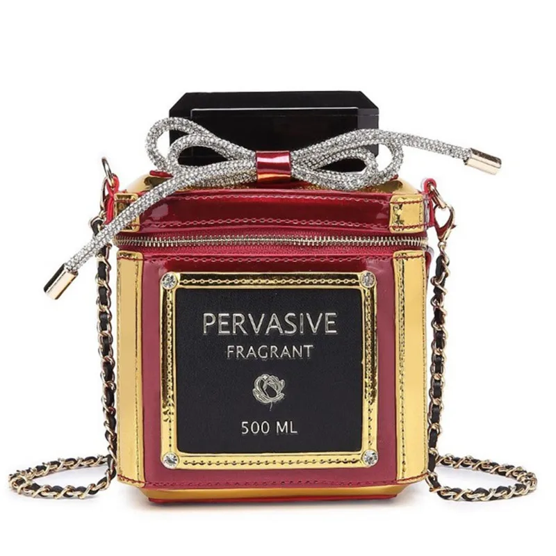 Trend 2024 New crossbody chain bag personality perfume bottle small bag