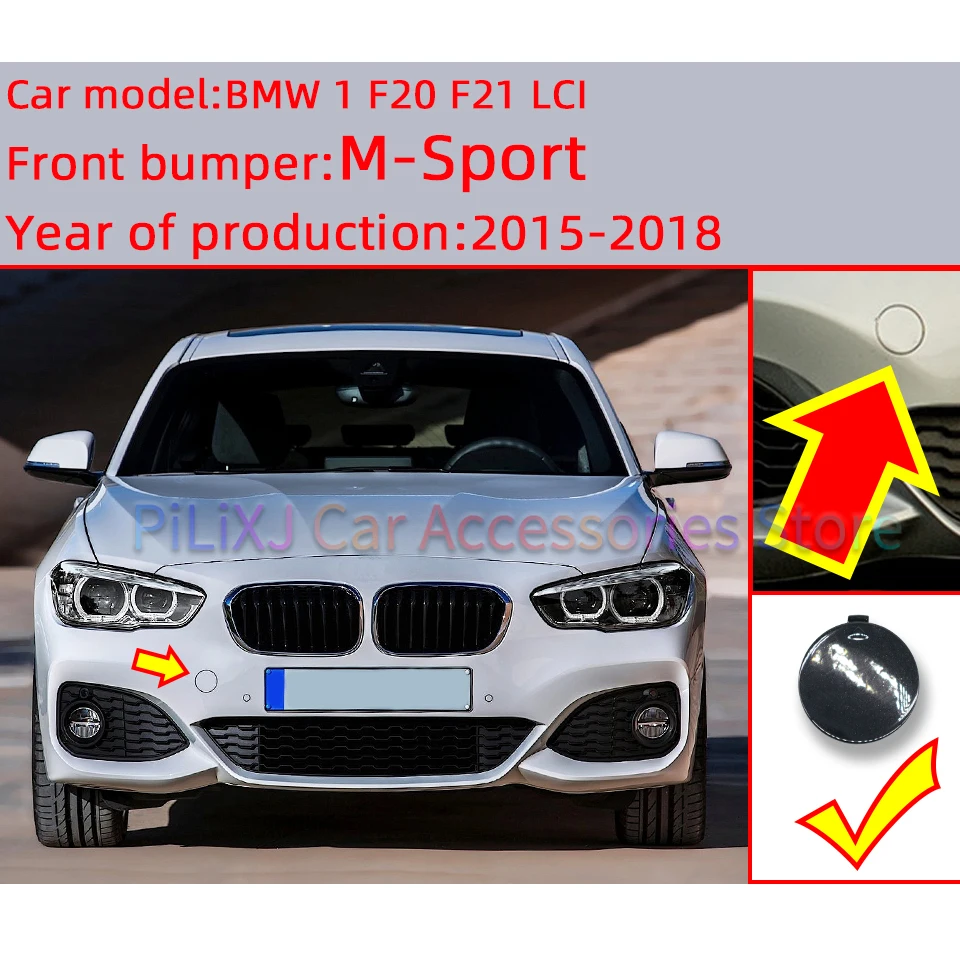 For BMW 1 Series F20 F21 LCI M-Sport Hatchback 2015 - 2018 51118064578 51128060301 Auto Front Rear Bumper Tow Hook Cover Cap