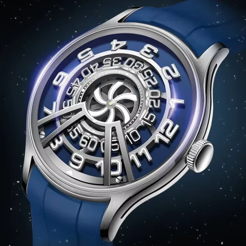 OBLVLO Men Automatic Watch 42mm Mechanical Wristwatch Luminous Rotatable Starwheel Dial Waterproof Sapphire Mirror Miyota Mov