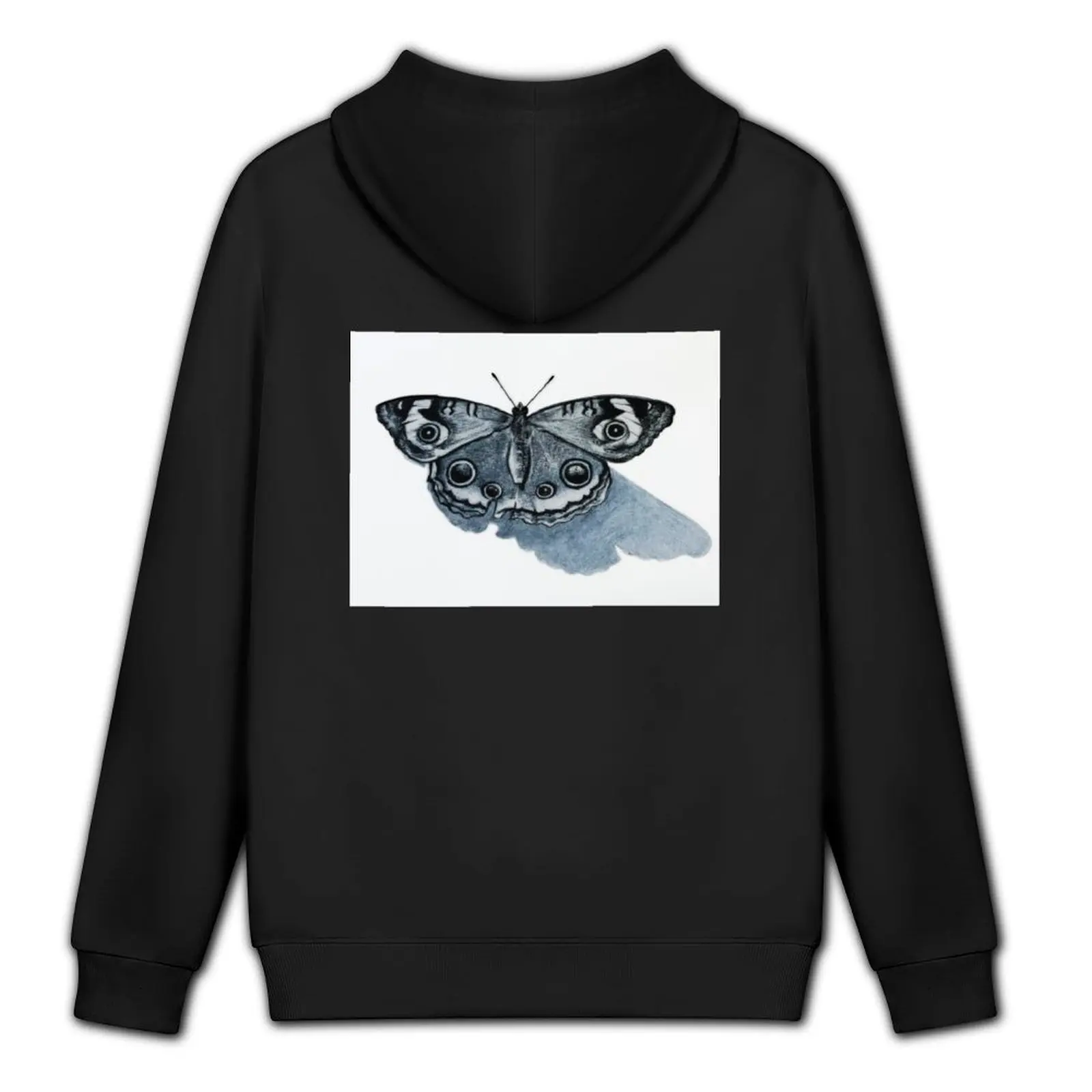 Bluza z kapturem Charcoal Butterfly dla mężczyzn, estetyczna odzież męska, męski sweter zimowy, męski zestaw bluz dresowych, bluzy z grafiką