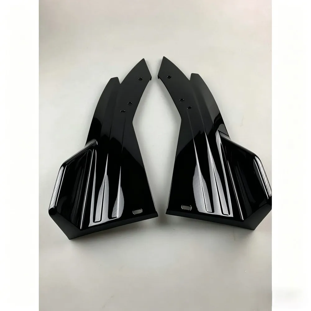 Black Rear Bumper Spoiler Lip Trim for Enhanced Exterior Modification and Scratch Resistance - PP Construction 51.5x12x18cm