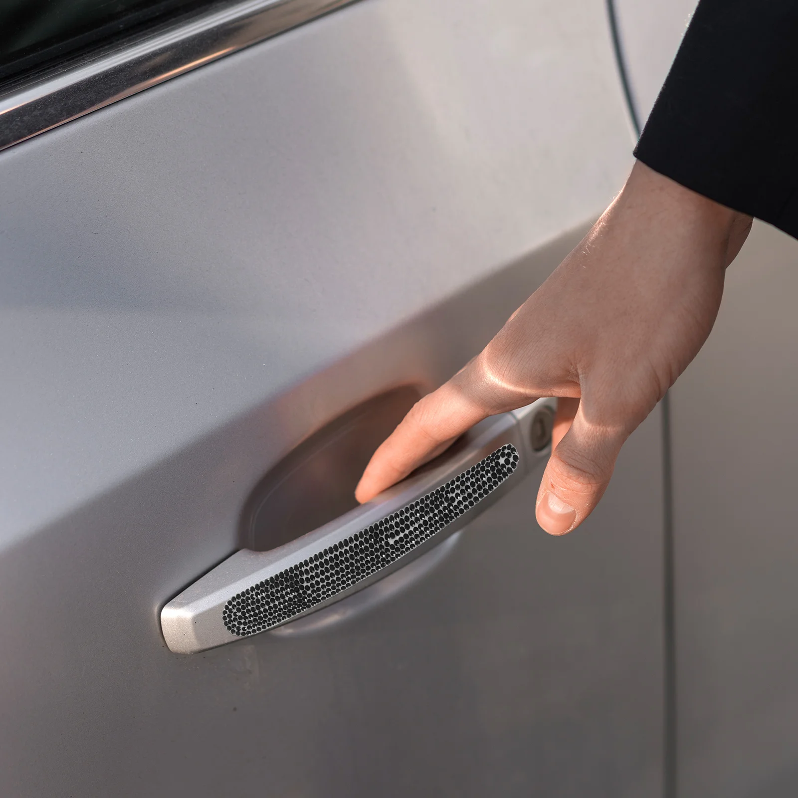 

8Pcs Car Door Handle Protector Set Rhinestone PVC Anti Scratch Door Protector Exterior Accessories