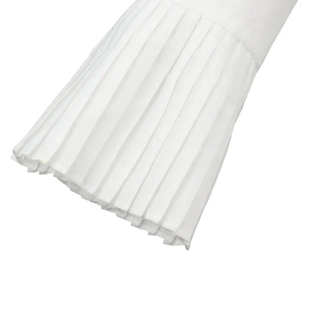 Ruffles จีบแขนปลอมที่ถอดออกได้ Cuffs Ruched ปลอม Flared แขนสายรัดข้อมือเสื้อกันหนาว Horn Cuffs ปลอม Cuffs สาว/ผู้หญิง