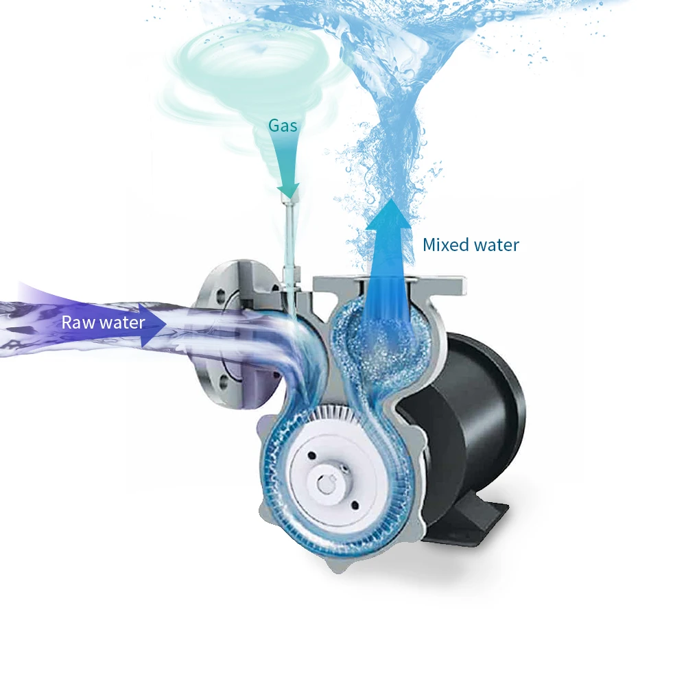 

Qlozone Industrial Gas Water Mixer Pump Stainless Steel Gas Liquid Mixing Pump For Mixing Ozone And Water