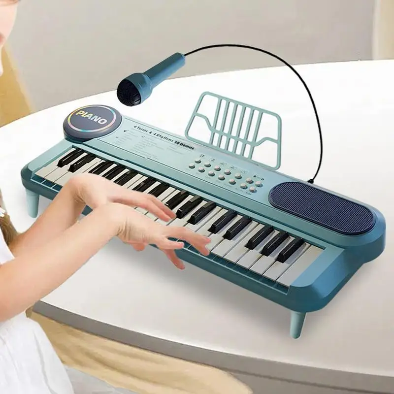 Crianças brinquedo de teclado 37 teclas música teclado brinquedo interativo aprendizagem teclado piano crianças brinquedo teclado com microfone para cedo