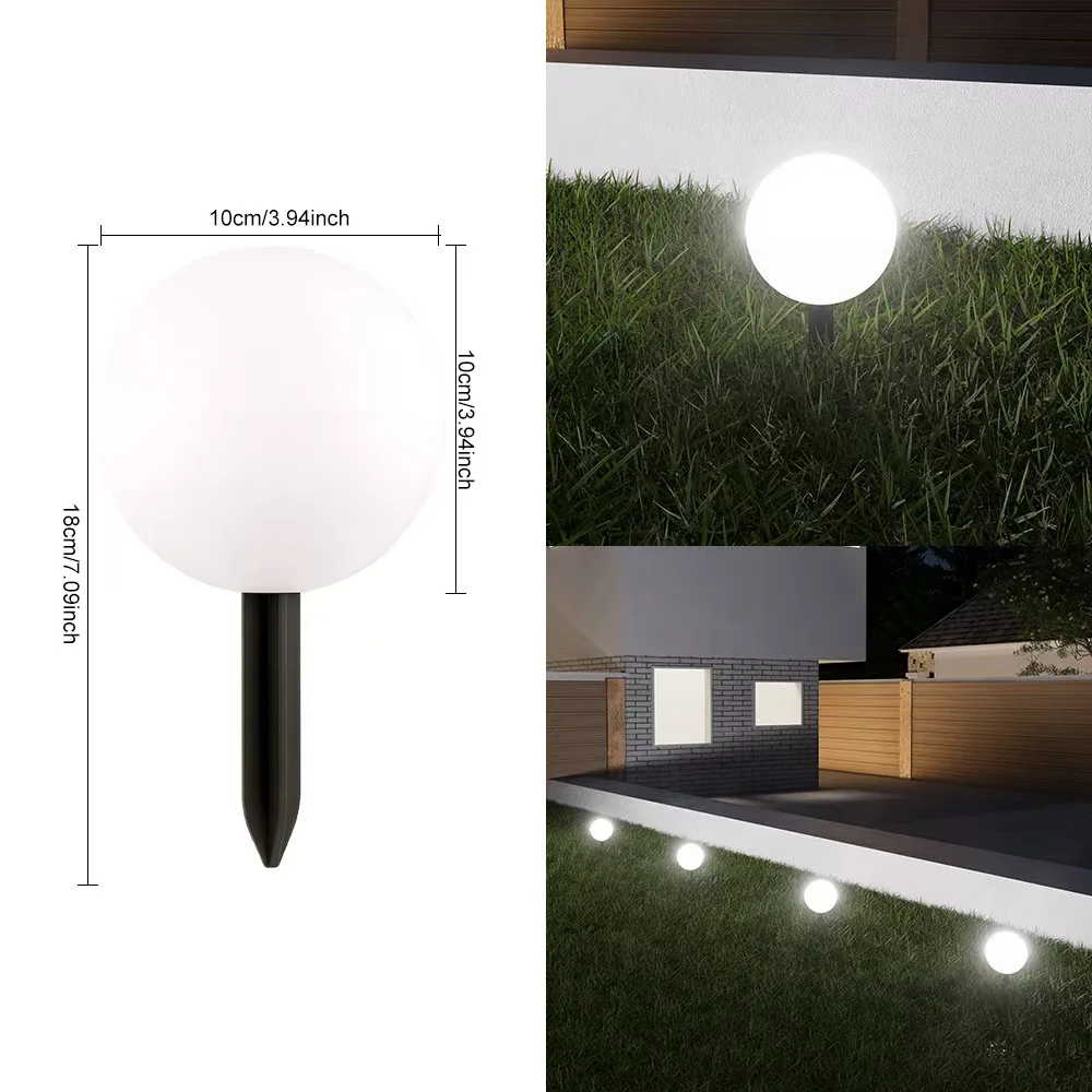 Rechargeable Outdoor LED Luminous Ball Light 16 Colors Illumination Garden Swimming Pool Pathway Patio Waterproof Lawn Lamp