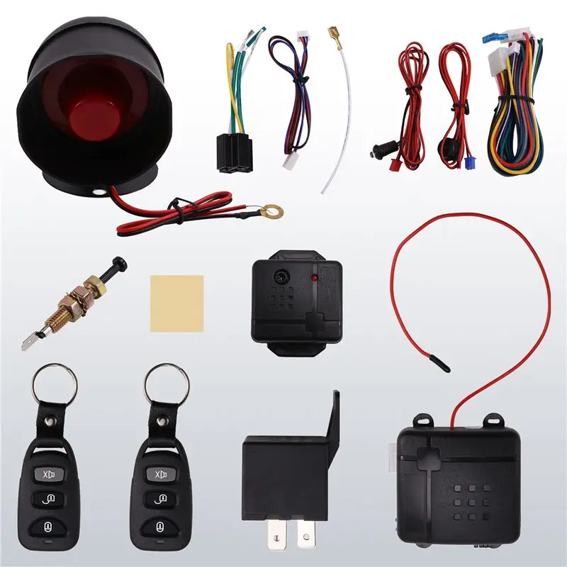 ABXN-2X Universal One-Way Car Anti-Theft Device Sound And Light Alarm Remote Car Anti-Theft Alarm Protection Safety System