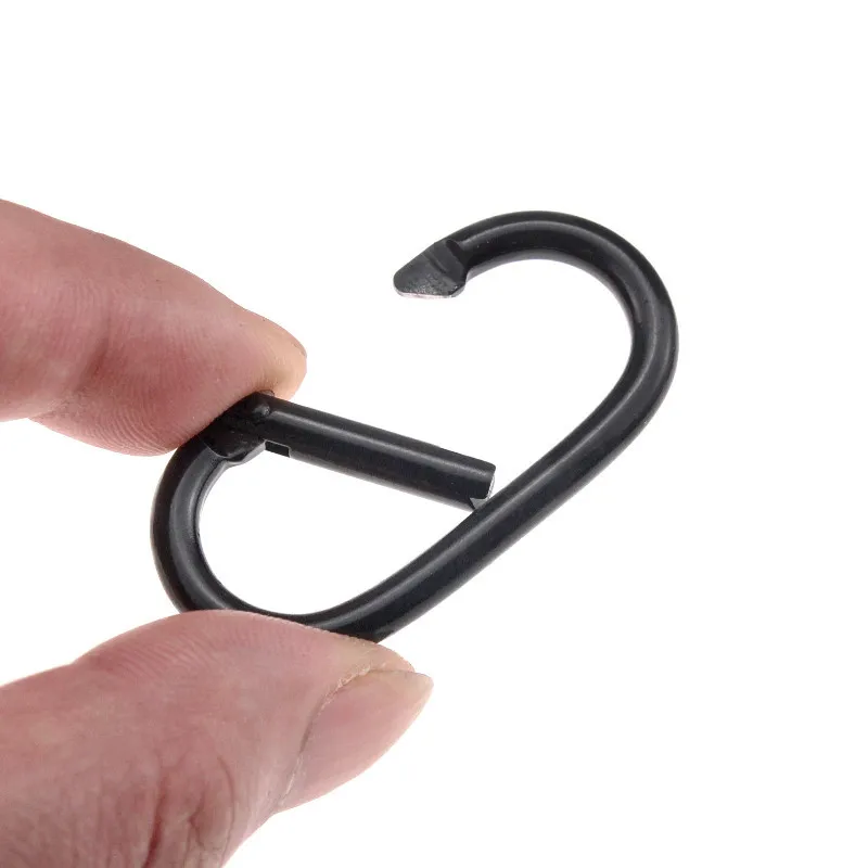 2-12Pcs Carabiner Clip Snap Hooks Spring Buckles Metal Split Rings Keyring For DIY Bag Handbag Strap Craft Accessories Making