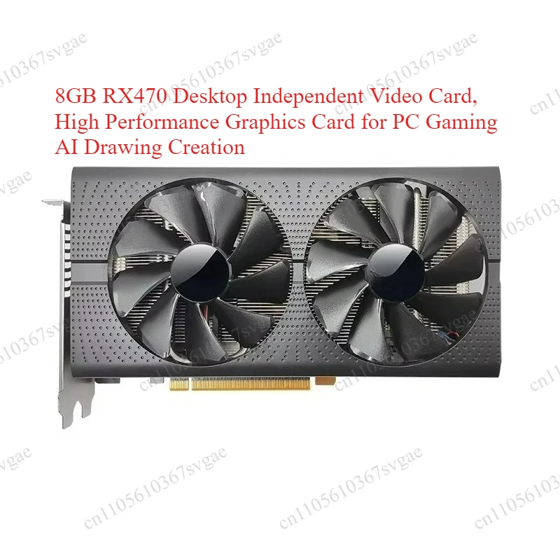 RX470 8GB Desktop Independent Graphics Card, High Performance Gaming Video Card for PC Gaming AI Drawing Creation