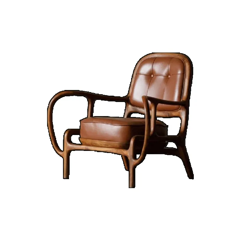 

Medieval solid wood cigar chair American retro cigar bar sofa tea space