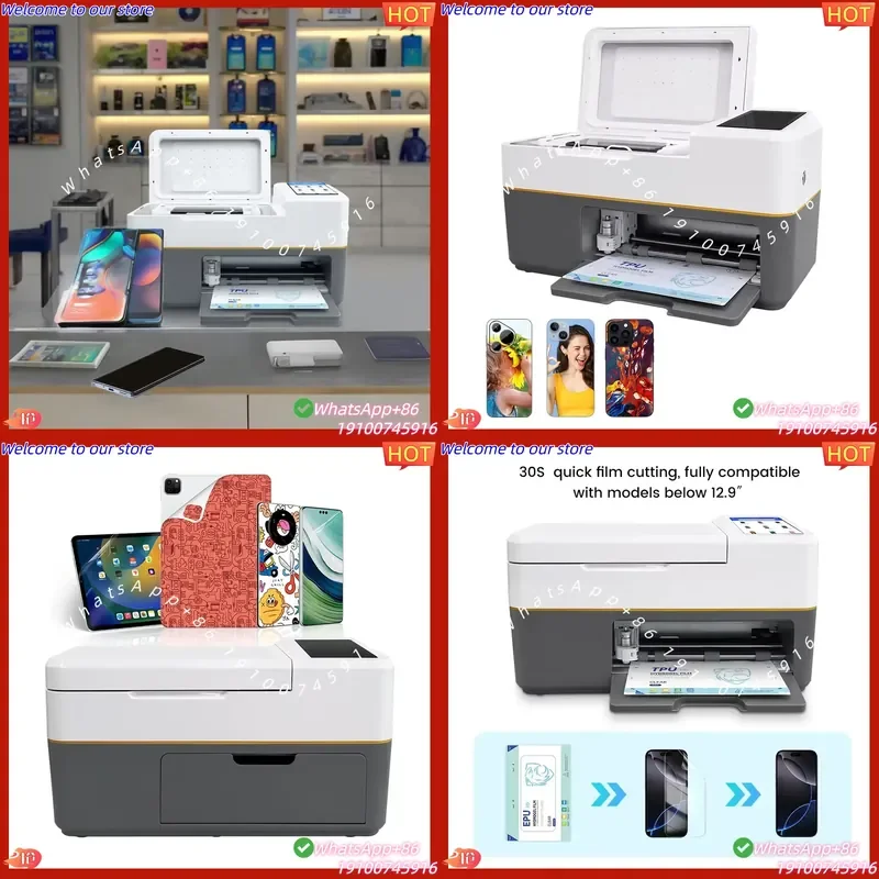 CE Certificate Vacuum Adsorption and UV Curing Function Film Cutter Automatic Cutting and Applying Screen Protective Film